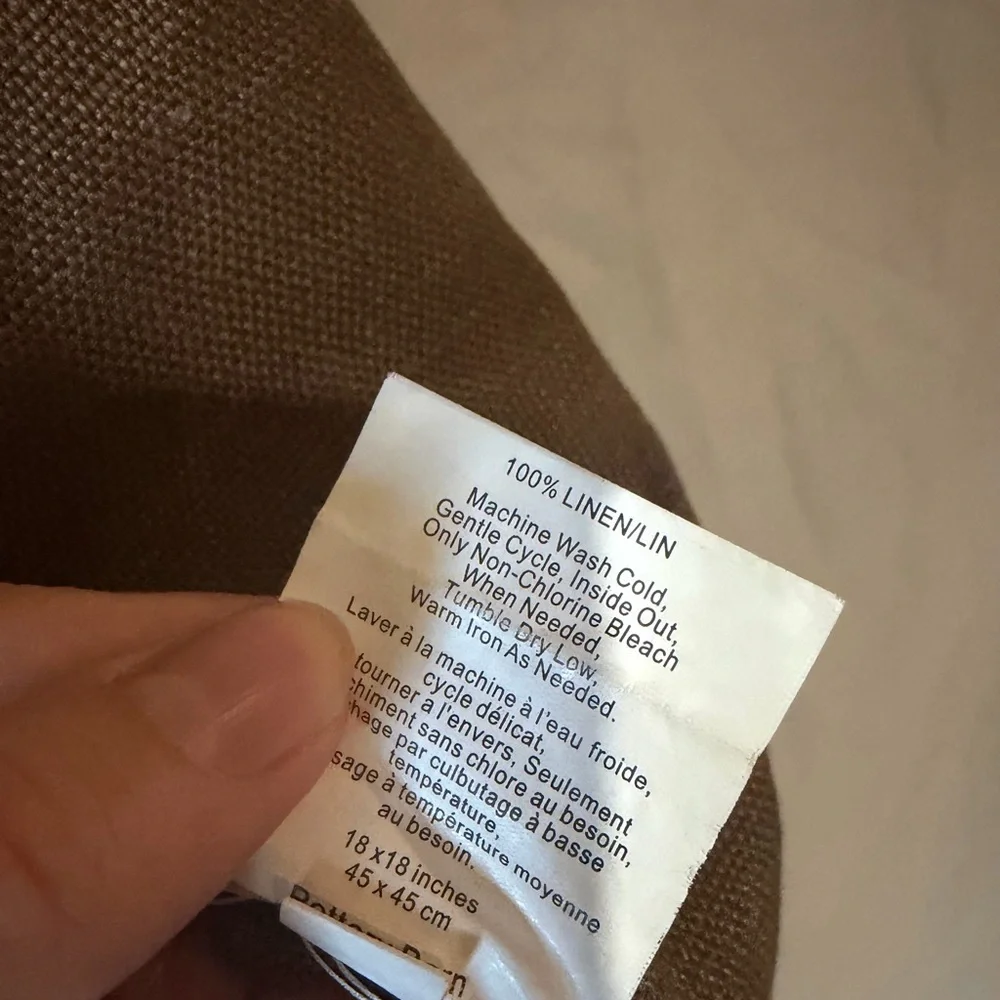Pottery barn linen pillow case